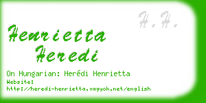 henrietta heredi business card